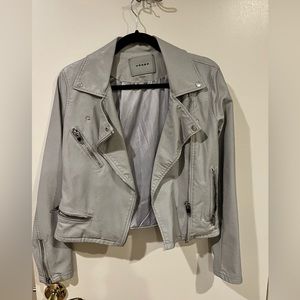 Blue/Grey Leather Jacket